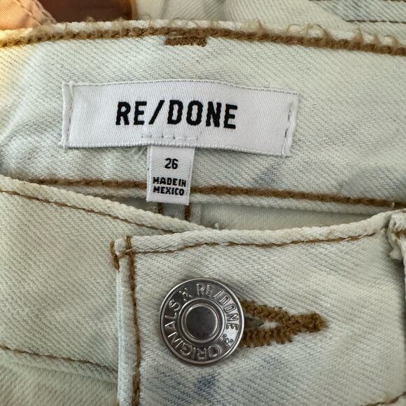 Re/Done Sunbleach 90's Acid Wash Straight-Leg Jeans NWT Size 26 - Picture 7 of 9